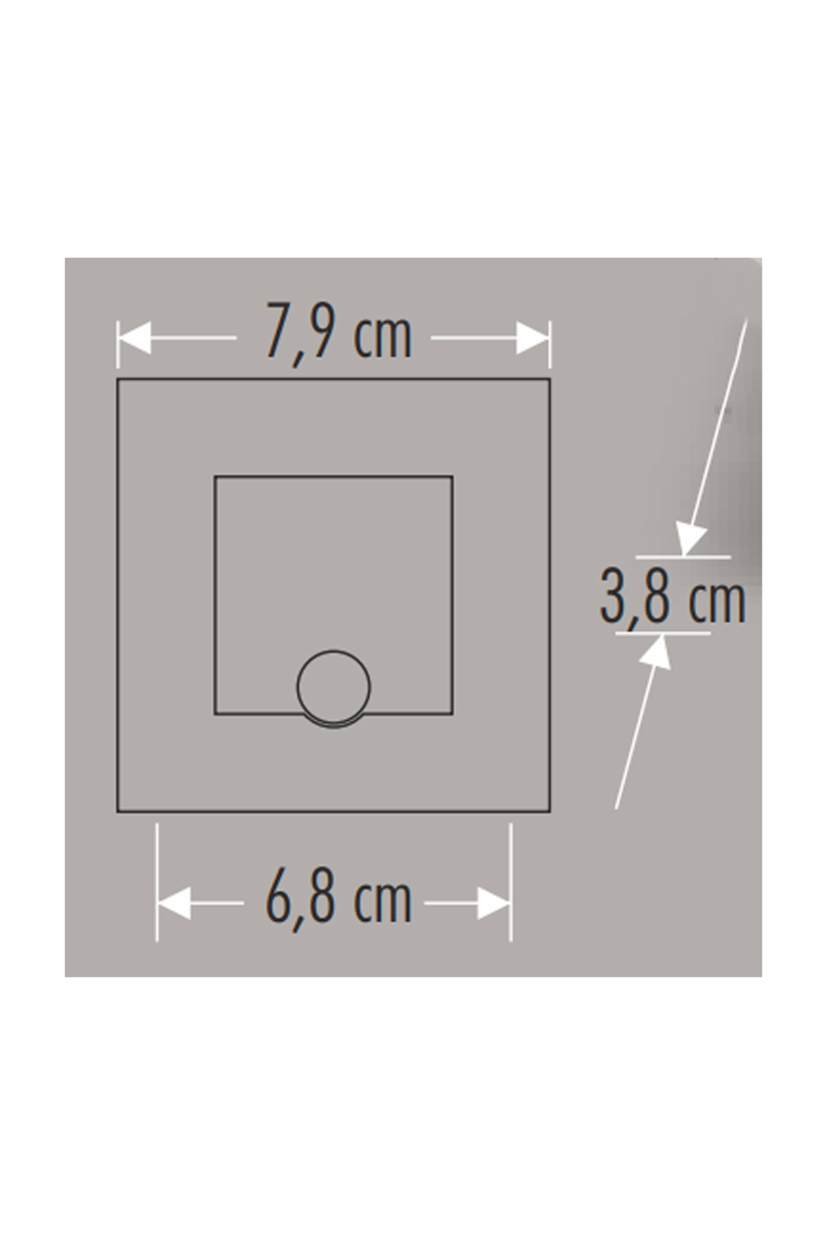 CataCata CT-5173B 1,5W Kare Radar Sensörlü Koridor Armatürü 6400K Beyaz 