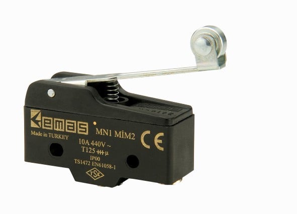 EmasEmas MN1MIM2 Metal Uzun Kollu Makaralı 1CO MN1 Serisi Plastik Mini Switch