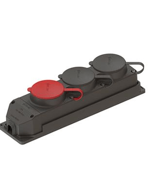 NeadNead 3x25A+1x16A+1x16A Kauçuk Üçlü Grup Priz