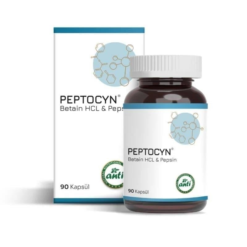 Anti Peptocyn Betain HCL Pepsin 90 Kapsül