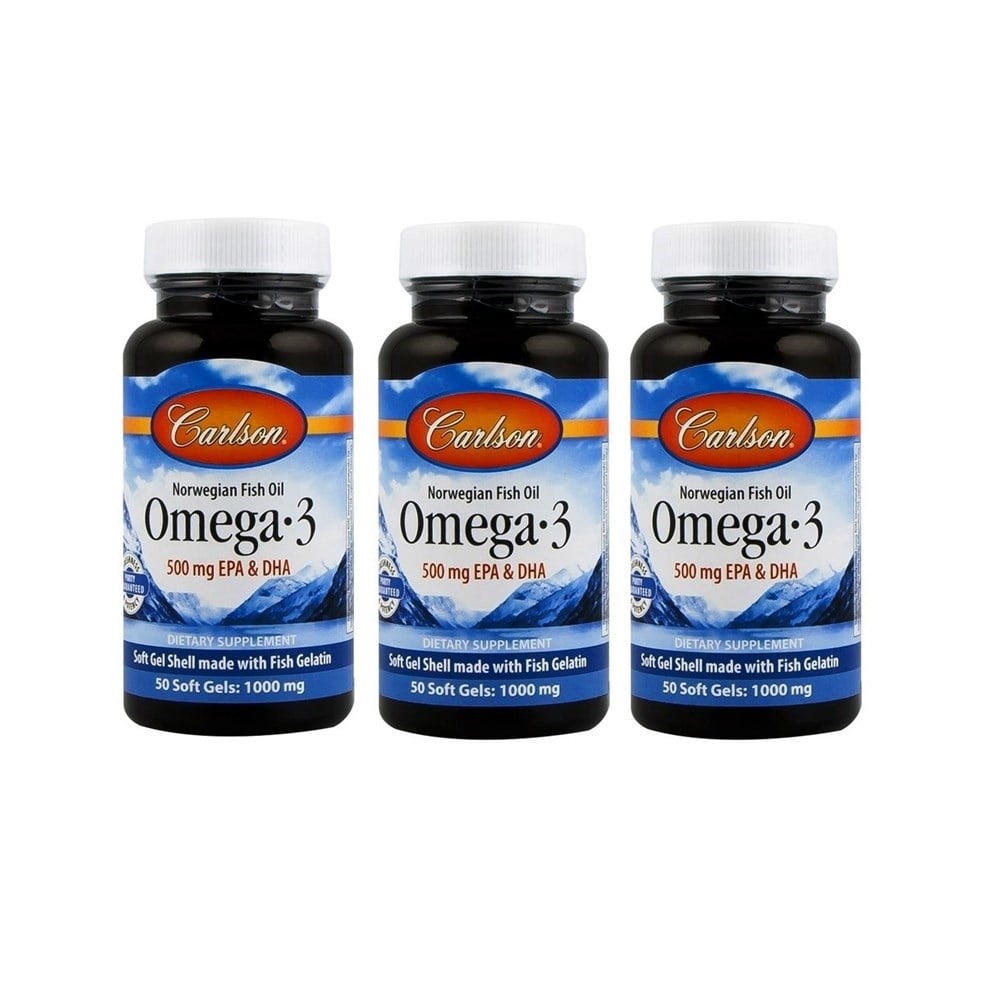 Carlson Omega 3 Balık Yağı Kapsülü 3'lü Paket