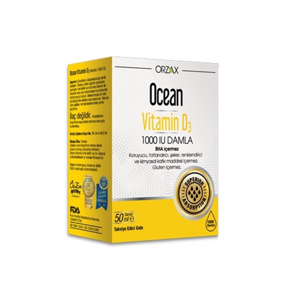 Ocean Vitamin D3 1000 IU 50 ml Damla