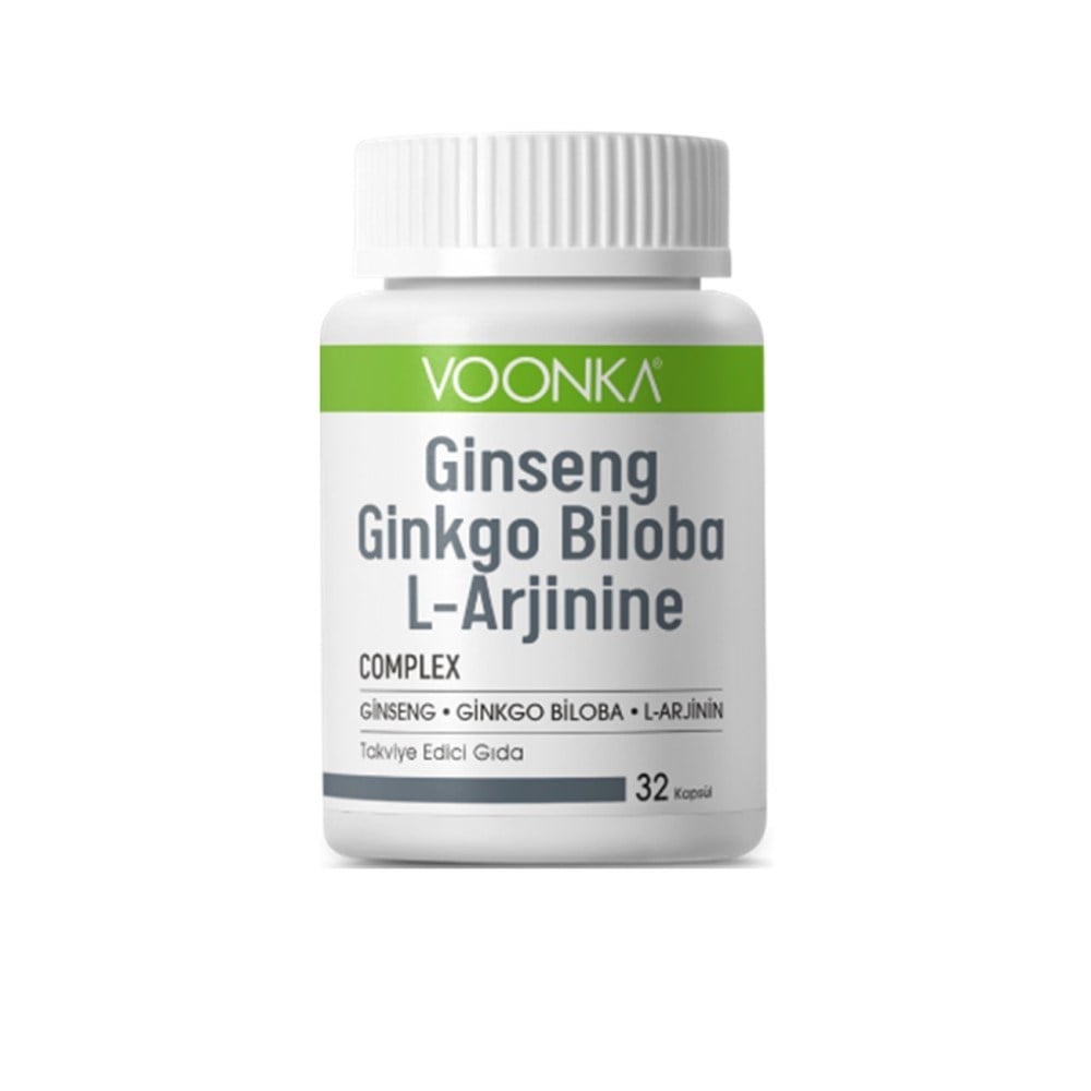 Voonka Ginseng Ginkgo Biloba L-Arginine 32 Kapsül