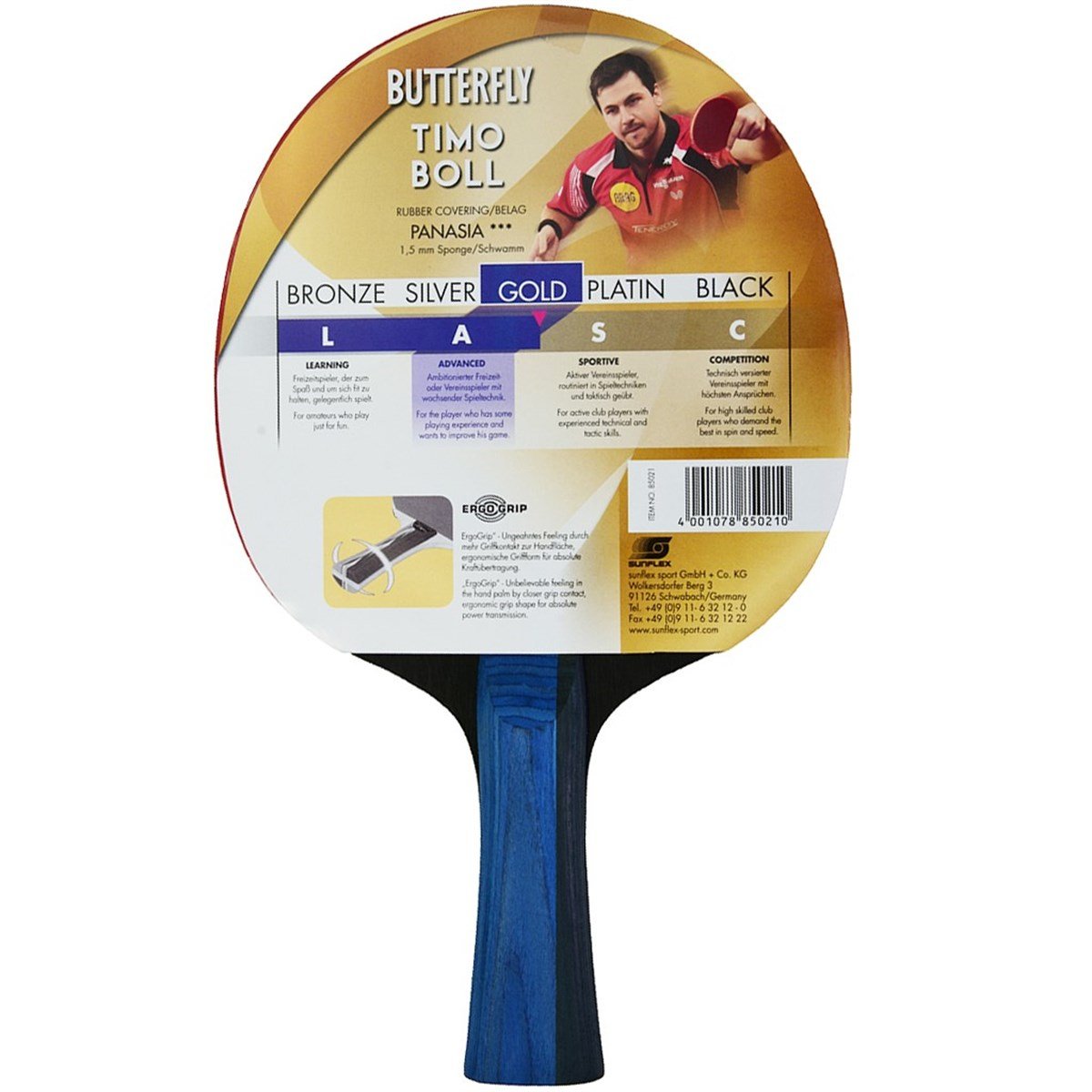 BUTTERFLY TIMO BOLL GOLD