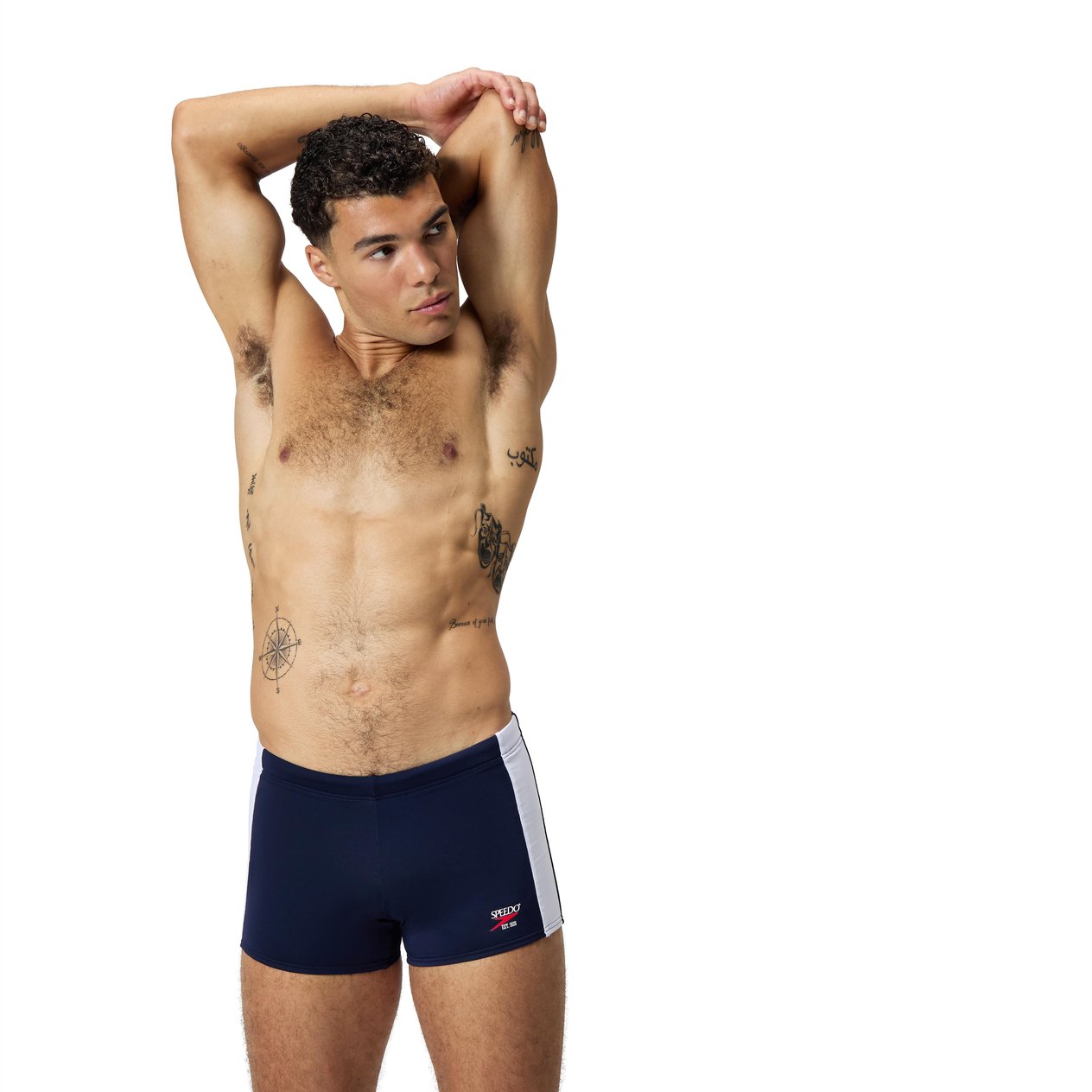 Speedo Jetstream Retro Colorblock Square Leg Erkek Yüzücü Mayosu