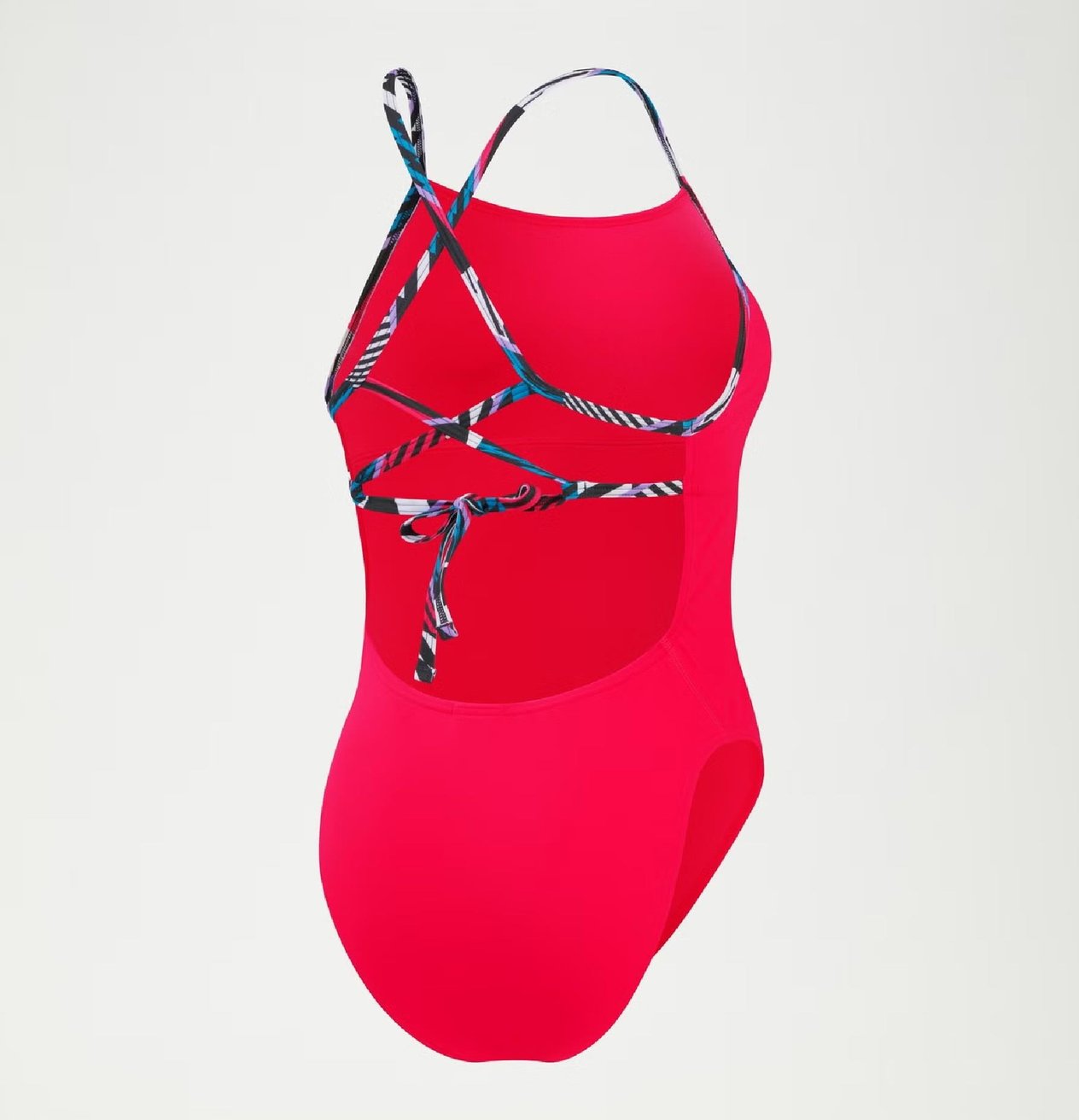 Speedo Solid Lattice Tie-Back Kadın Mayo