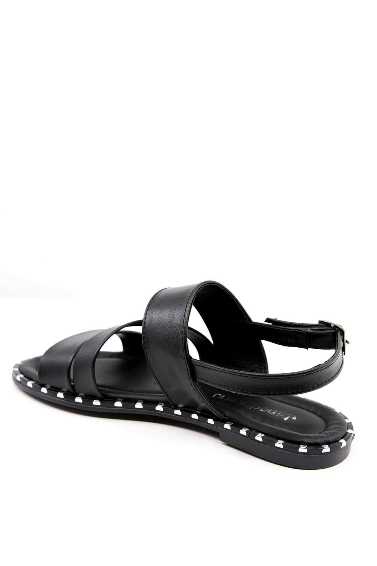 Bayan Sandalet  - 6255 SİYAH CİLT