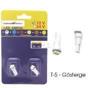 AMPUL MiNi DiPSiZ 12V BEYAZ GÖSTERGE LEDi