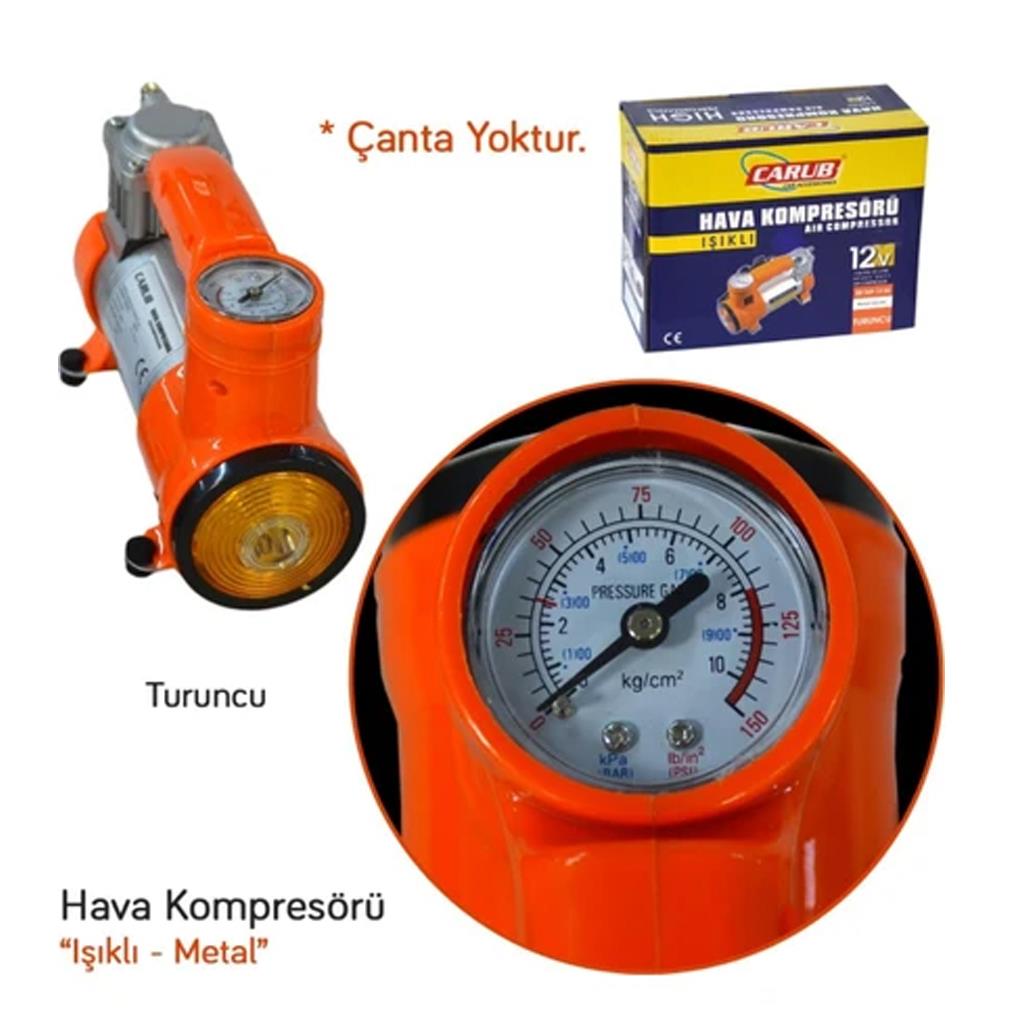 Hko Hava Kompresörü 12V 150 Psı Metal Isıklı TuruncuHKO7BR2491202