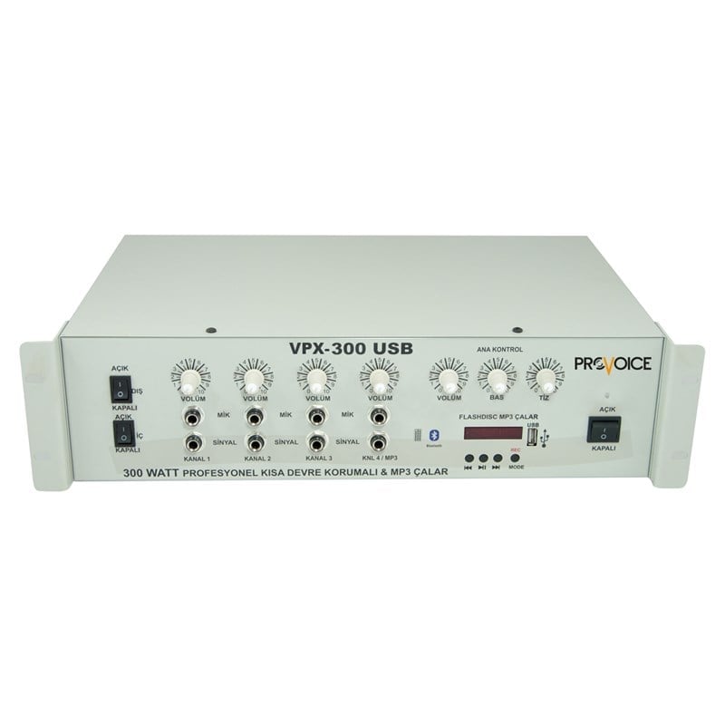 Provoice VPX-300 USB 6 Kanal 300 Watt Anfili Mikser