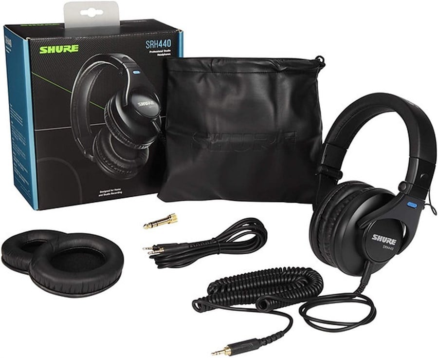Shure SRH440-BK-EFS Pro Studio Closed-Back Headphones