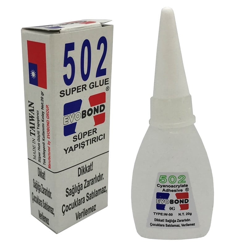 Sarf Malzeme ÇeşitleriEvobond502 Süper Yapıştırıcı 20gr
