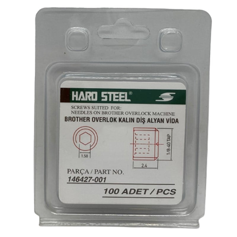 Vida ÇeşitleriHard SteelBrother Overlok Alyan İğne Vidası / 146427 100ADET