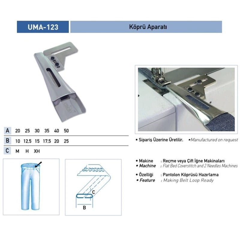 Apere ÇeşitleriUmaKöprü Aparatı 50X25mm / UMA-123