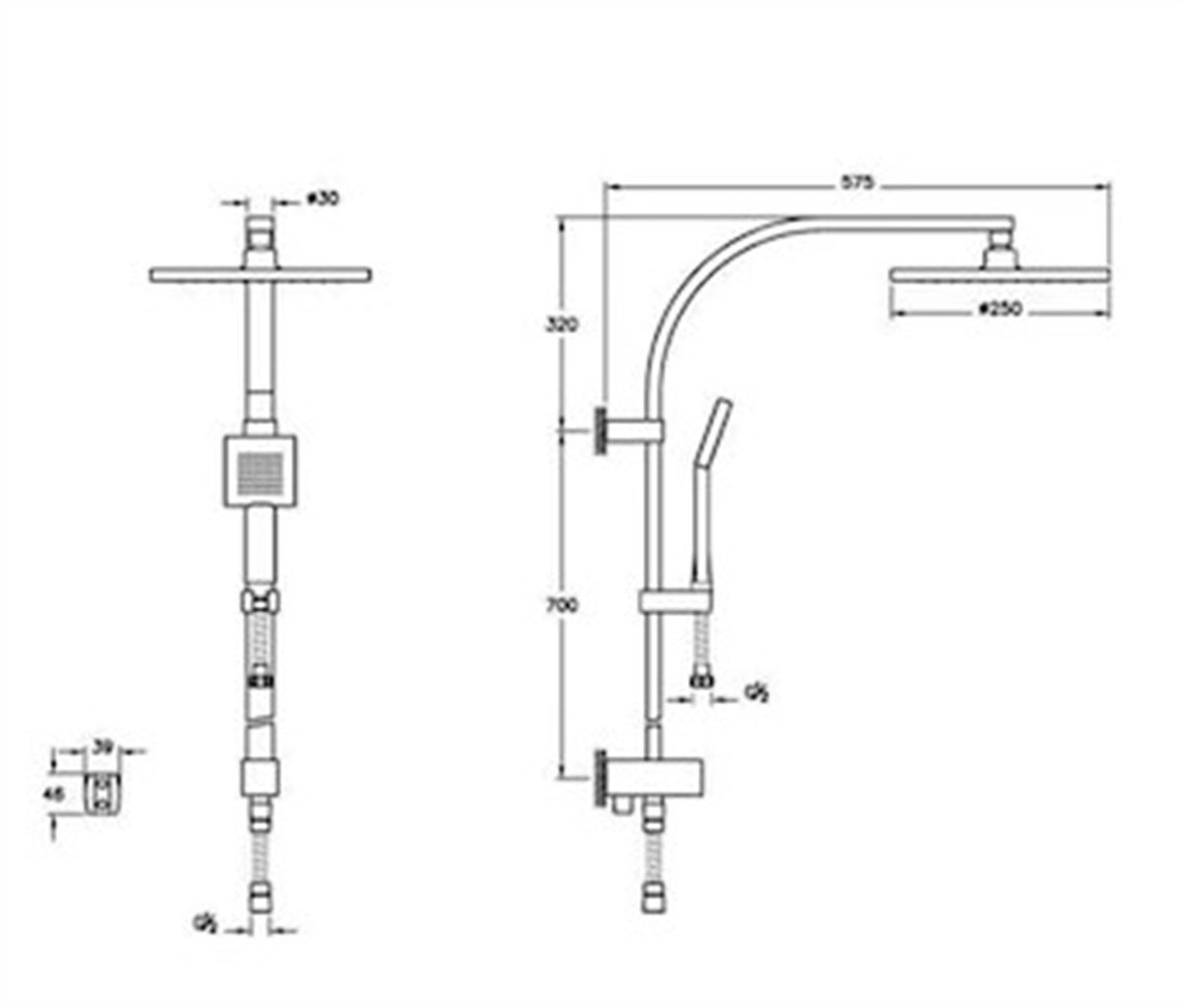 Artema System Rain LS30 Duş Kolonu