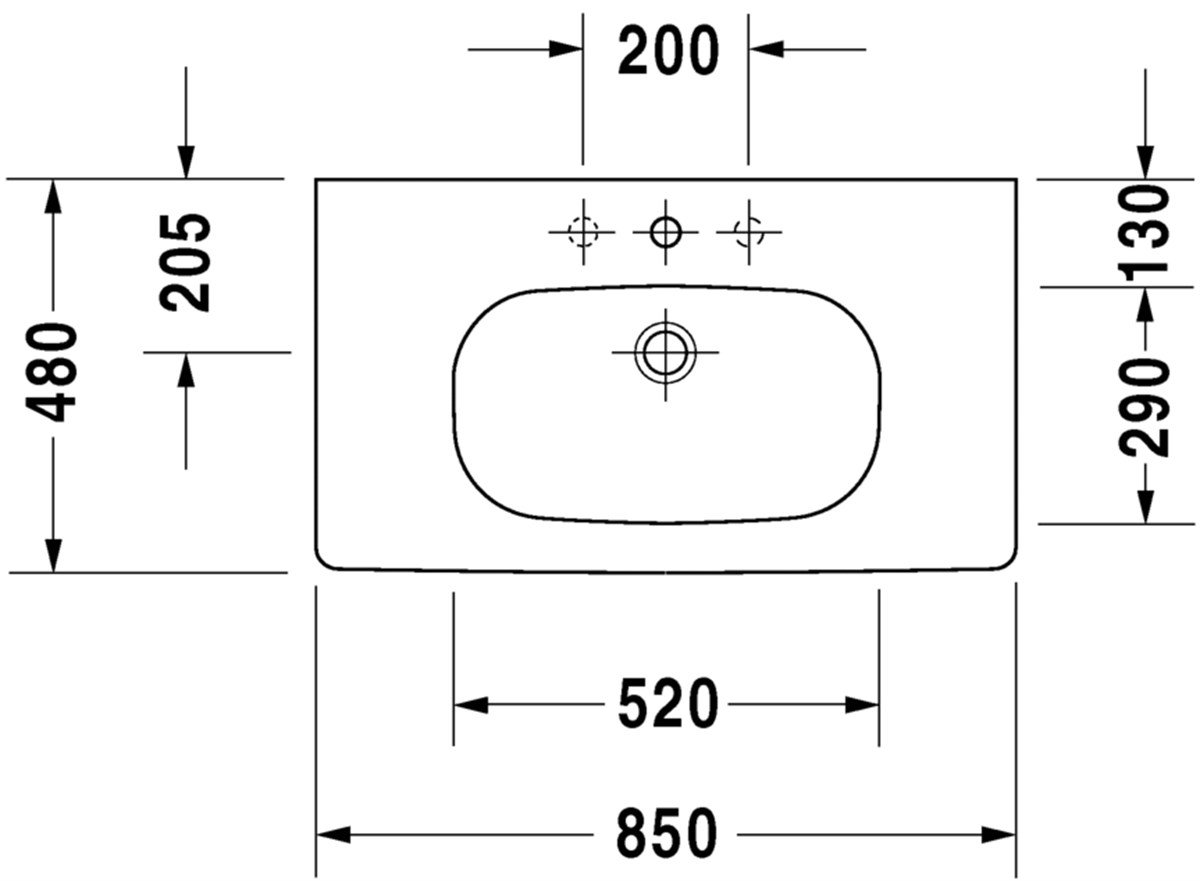 Duravit D-Code Etajerli Lavabo 85cm