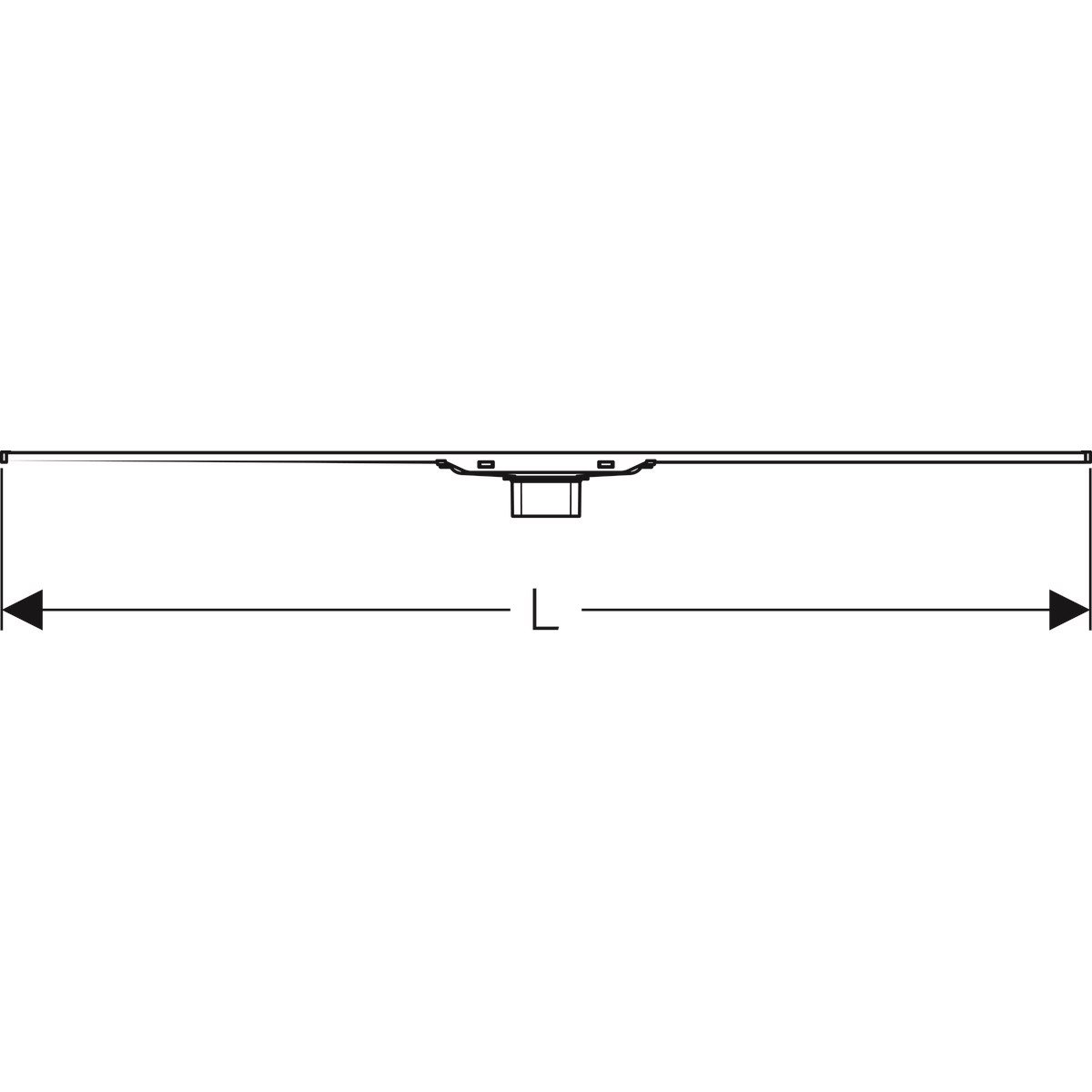 Geberit CleanLine20 Duş Kanalı Kapağı 30-90 cm Paslanmaz Çelik-Paslanmaz Kenar