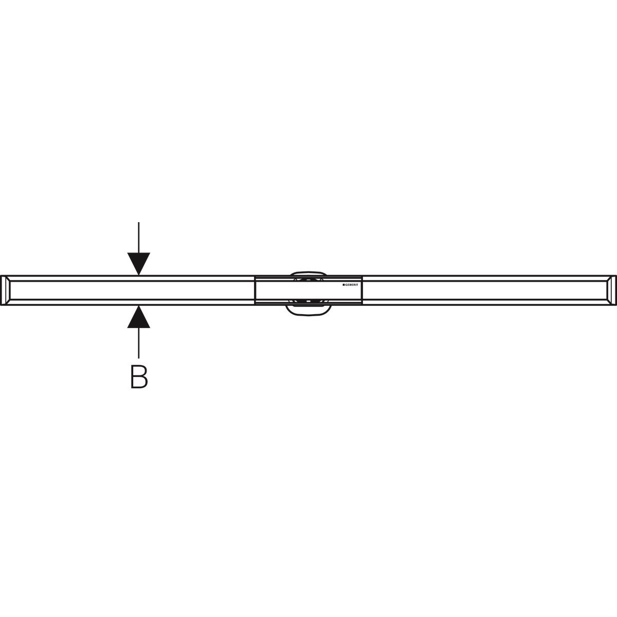 Geberit CleanLine20 Duş Kanalı Kapağı 30-90 cm Paslanmaz Çelik-Paslanmaz Kenar