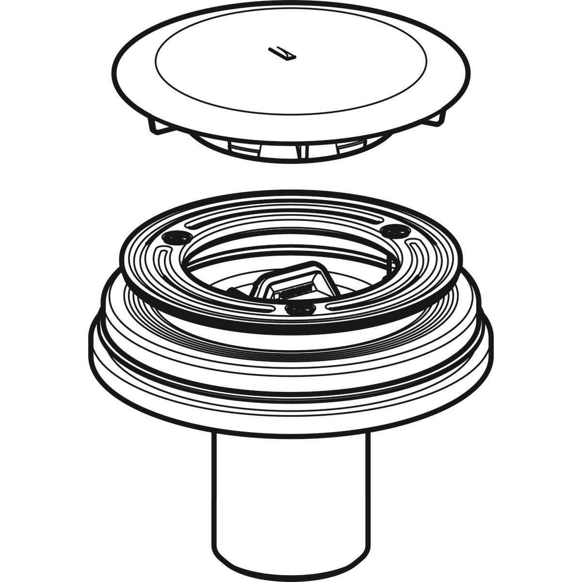 Geberit Duş Tropleni, 90 mm Alttan Çıkışlı