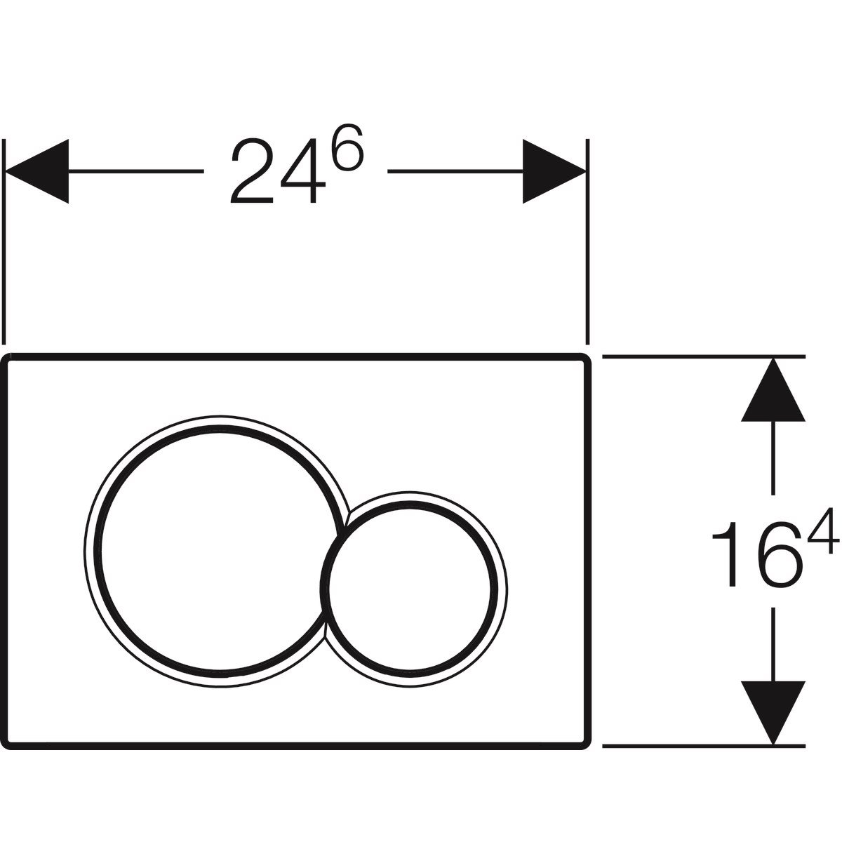 Geberit Kumanda Kapağı Sigma 01 -Çift Basmalı-Pirinç