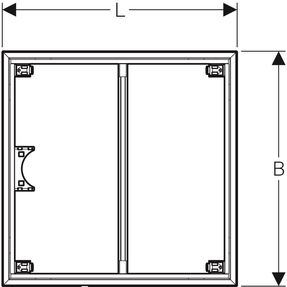 Geberit Setaplano Duş Zemini için Montaj Çerçevesi 80x80 cm