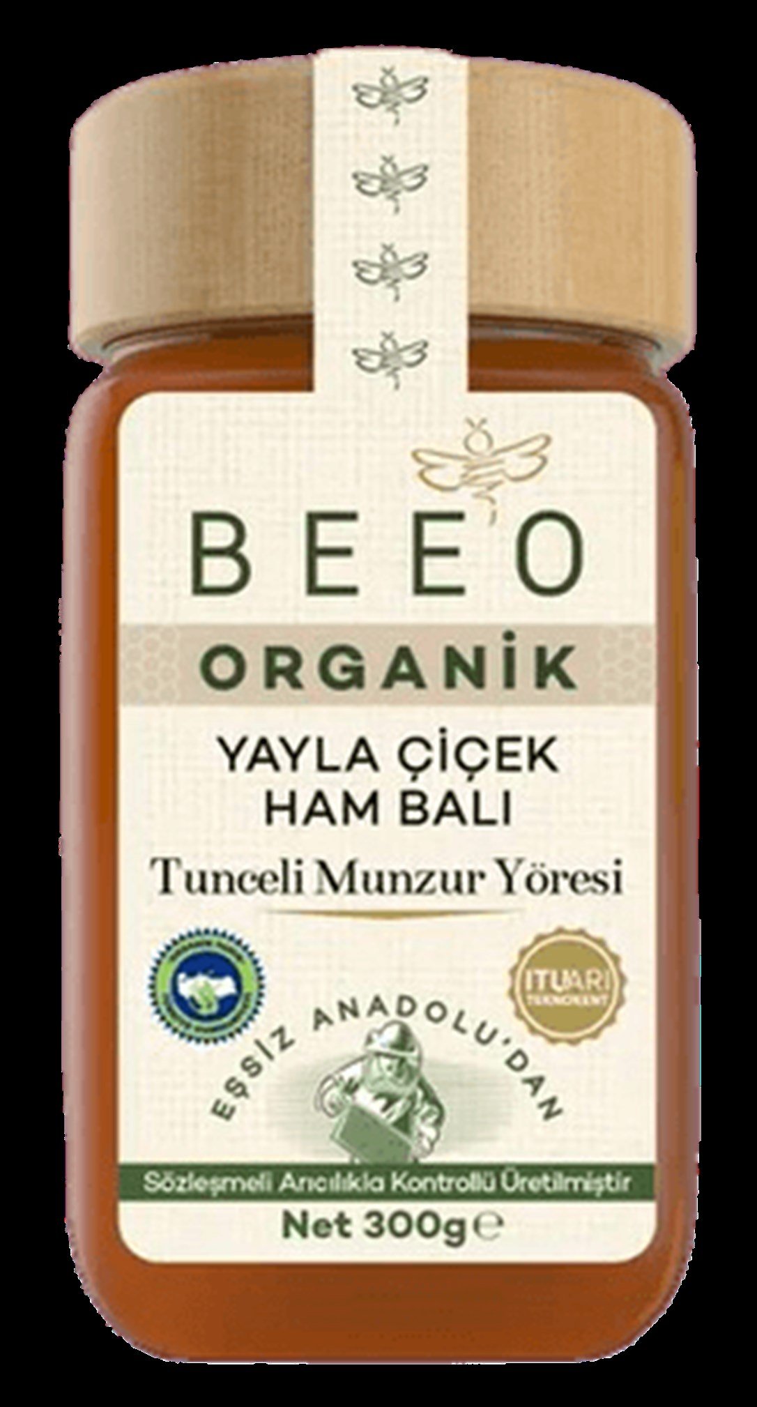 Beeo Organik Yayla Çiçek Ham Balı Tunceli Munzur Yöresi 300 Gr