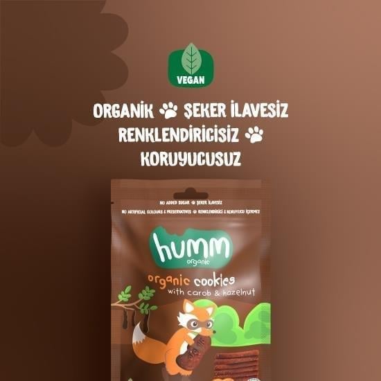 Humm Organik Keçiboynuzlu Fındıklı Kurabiye 55 G