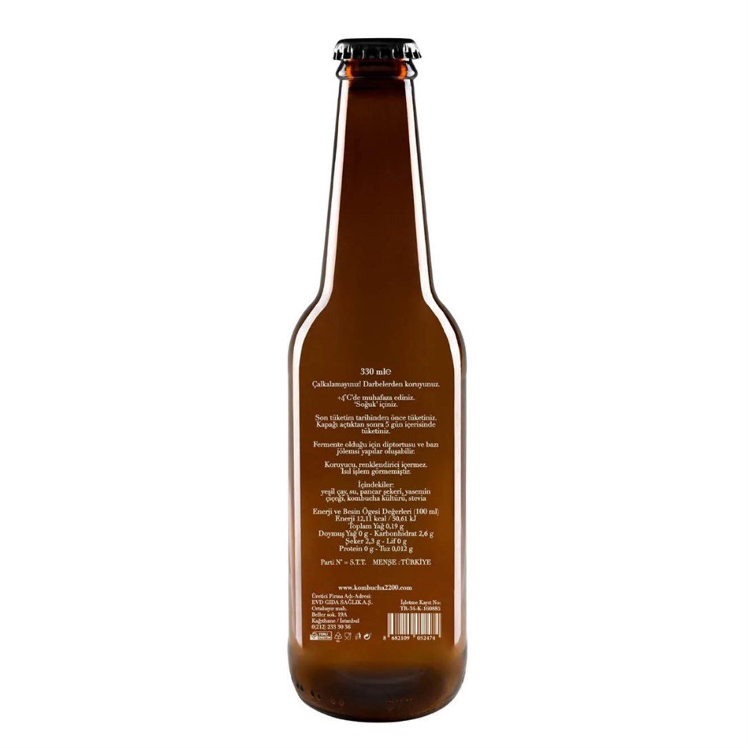 Kombucha 2200 Fermente Yeşil Çay Yasemin 500 Ml