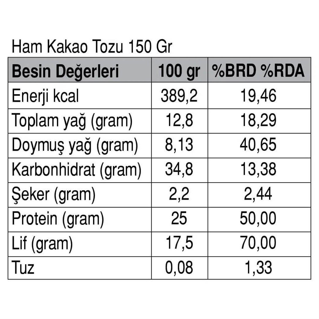 Organik Ham Kakao 150 g Güzel Ada Gıda
