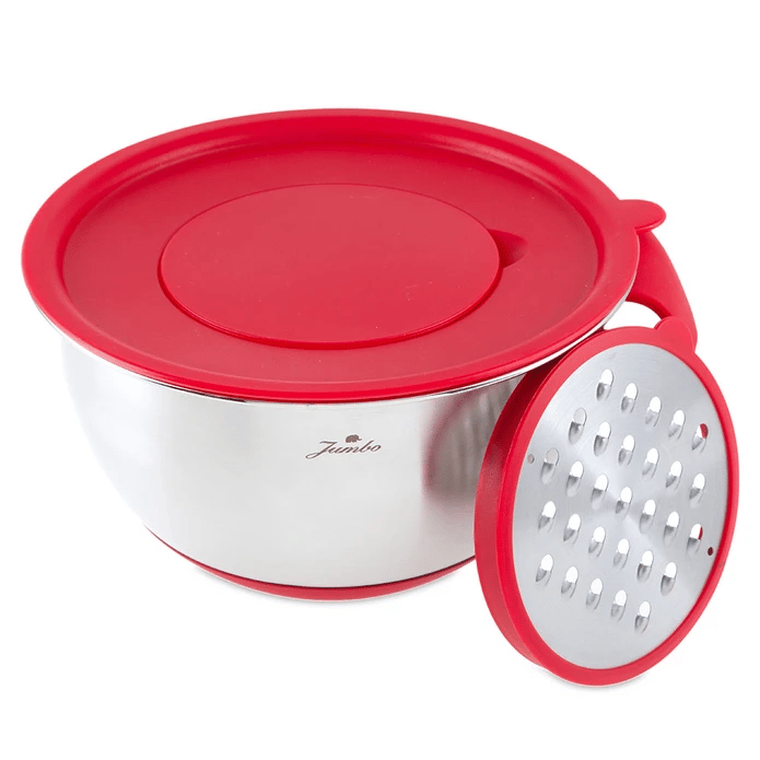Jumbo Globe Plus Saklama Kabı Rendeli Kırmızı 20 cm