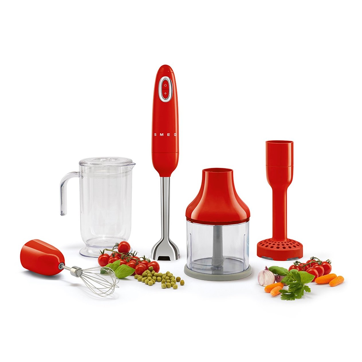 Smeg Kırmızı El Blender Set HBF02RDEU