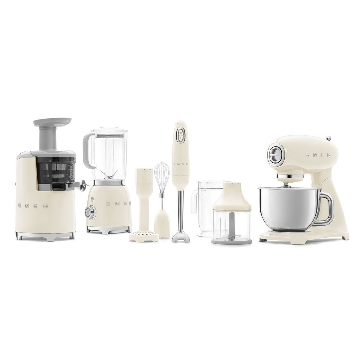 Smeg Krem El Blender Set HBF02CREU