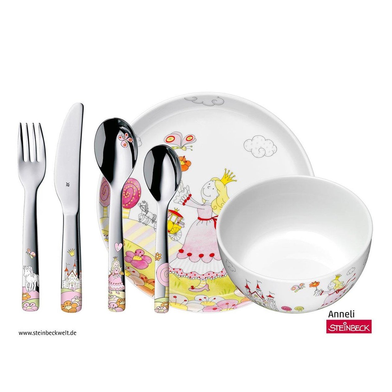 WMF ÇOCUK YEMEK SETİ 6'LI PRINCESS ANNELI