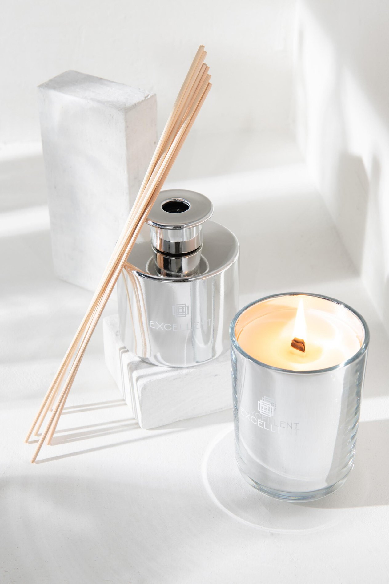 JOLIPA - Jolipa Candle Excellent Cotton Candy Silver Small
