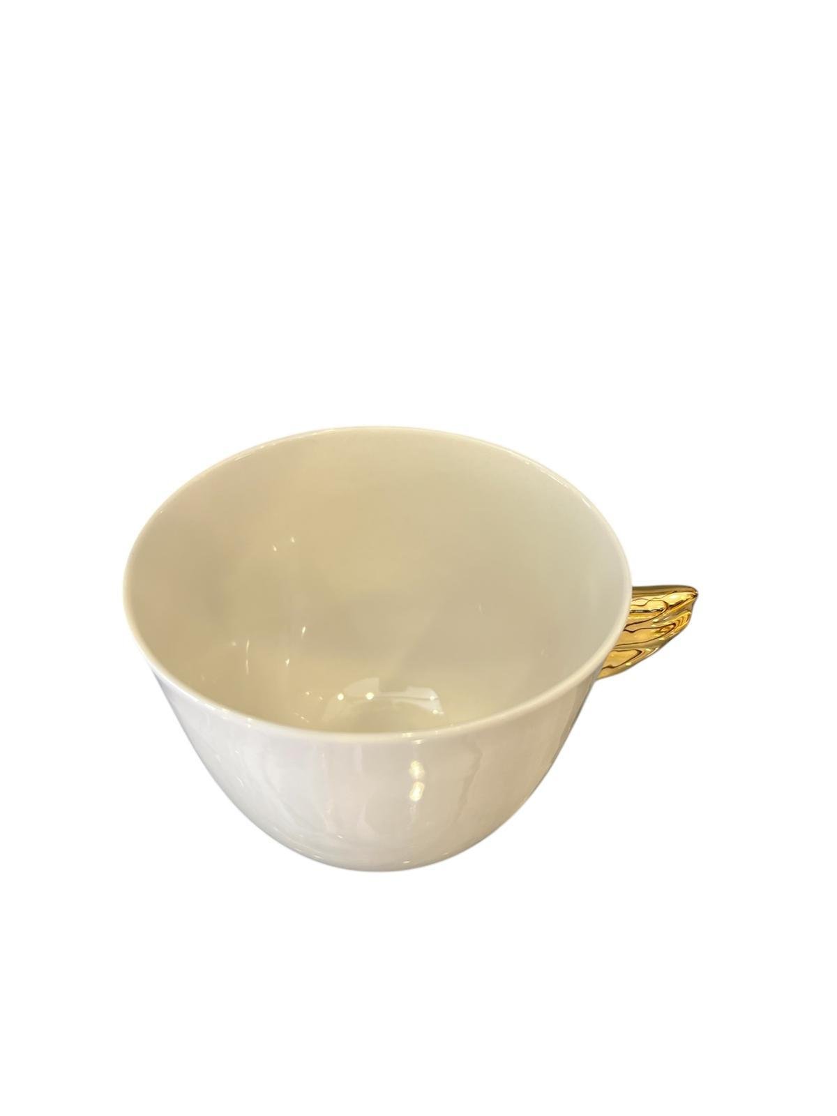 Maji Atelier - MAJİ KANATLI PORSELEN İNCAN GOLD DETAYLI