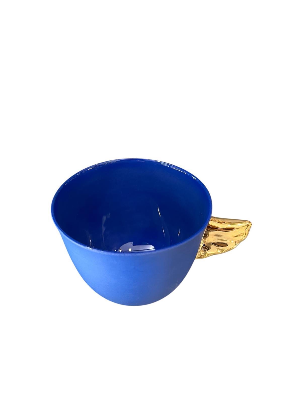 Maji Atelier - MAJİ KANATLI PORSELEN İNCAN GOLD DETAYLI