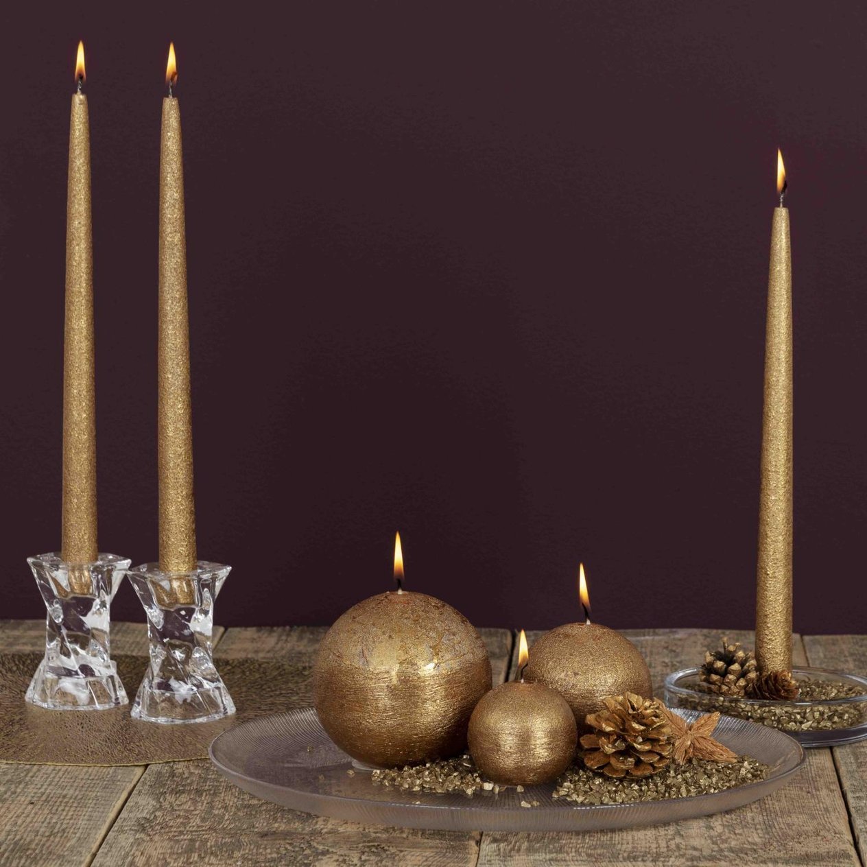 RASTELI - Rasteli Spiral Glass Tealight  Taper Holder 