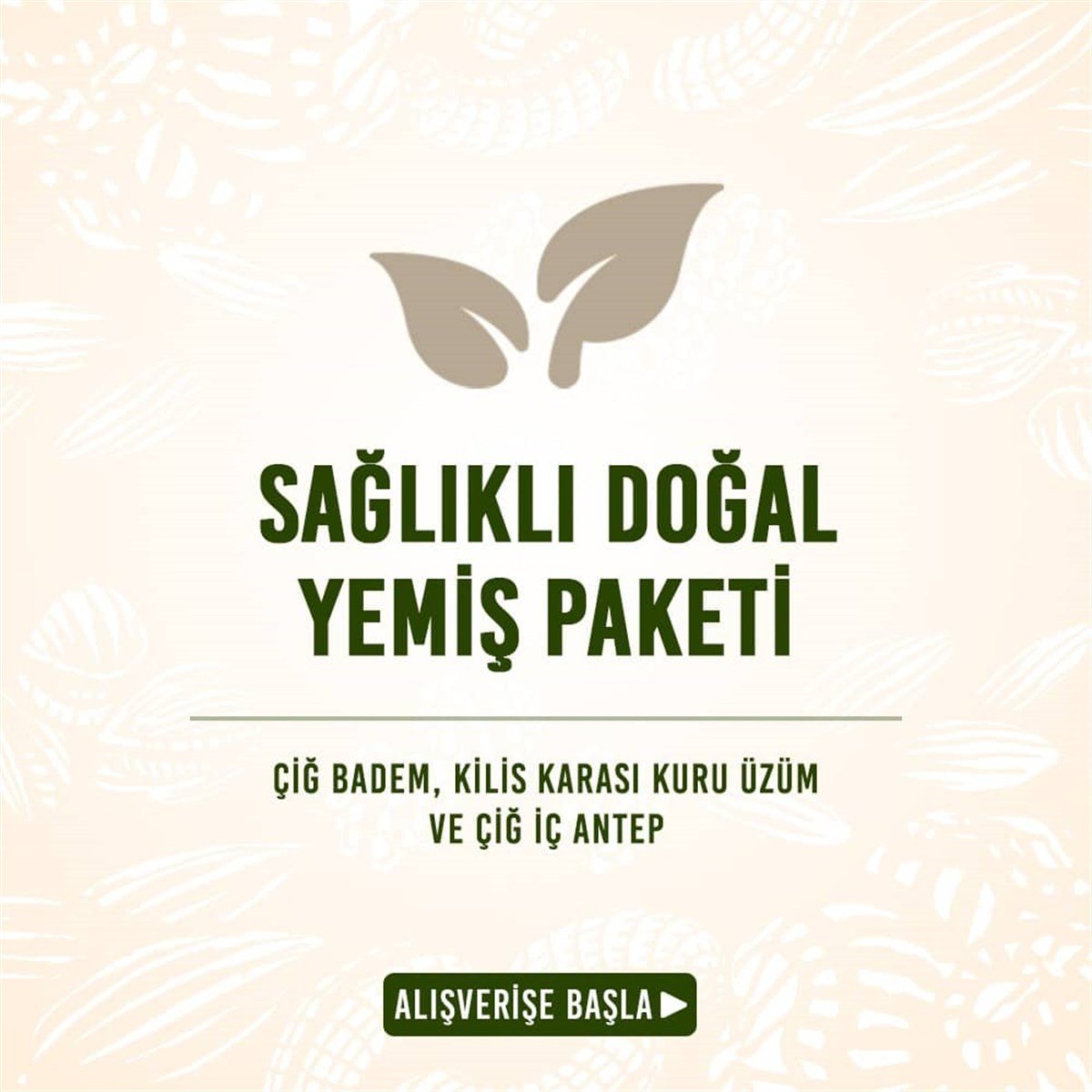 Sağlıklı Doğal Yemiş Paketi (3 Kg/Ad) (Kg Fiyatı: 107,52 TL)