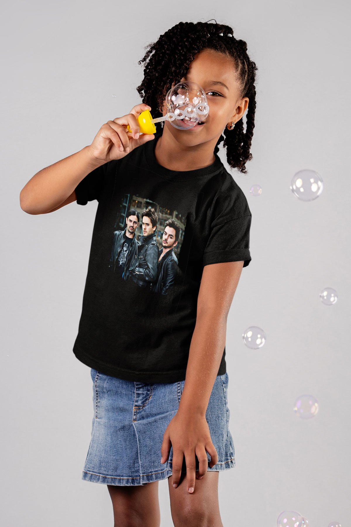 30 Seconds To Mars Baskılı Unisex Siyah Çocuk Tişört