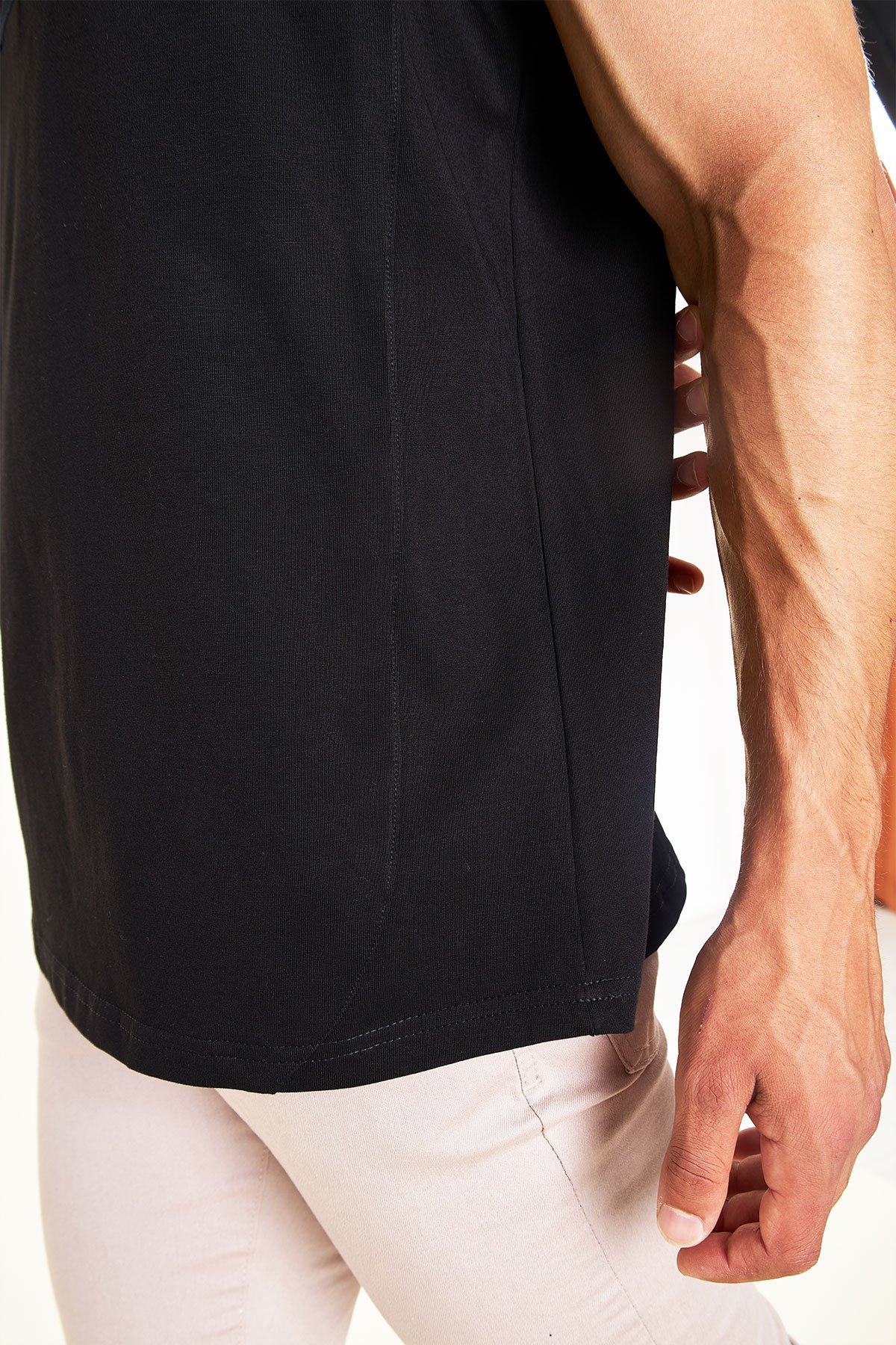 ABD Siyah Unisex Kolsuz Tişört