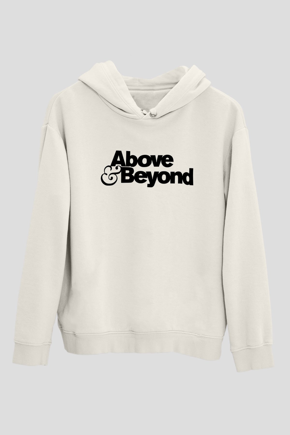 Above and Beyond Beyaz Unisex Kapüşonlu Sweatshirt