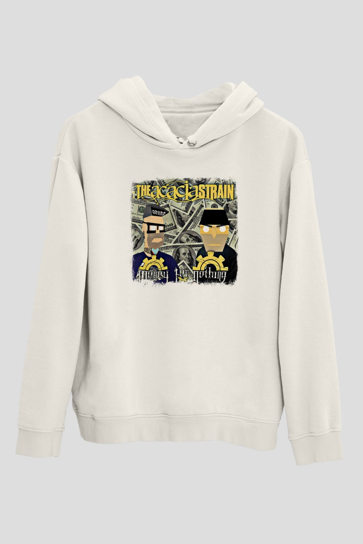 Acacia Strain Baskılı Unisex Beyaz Hoodie