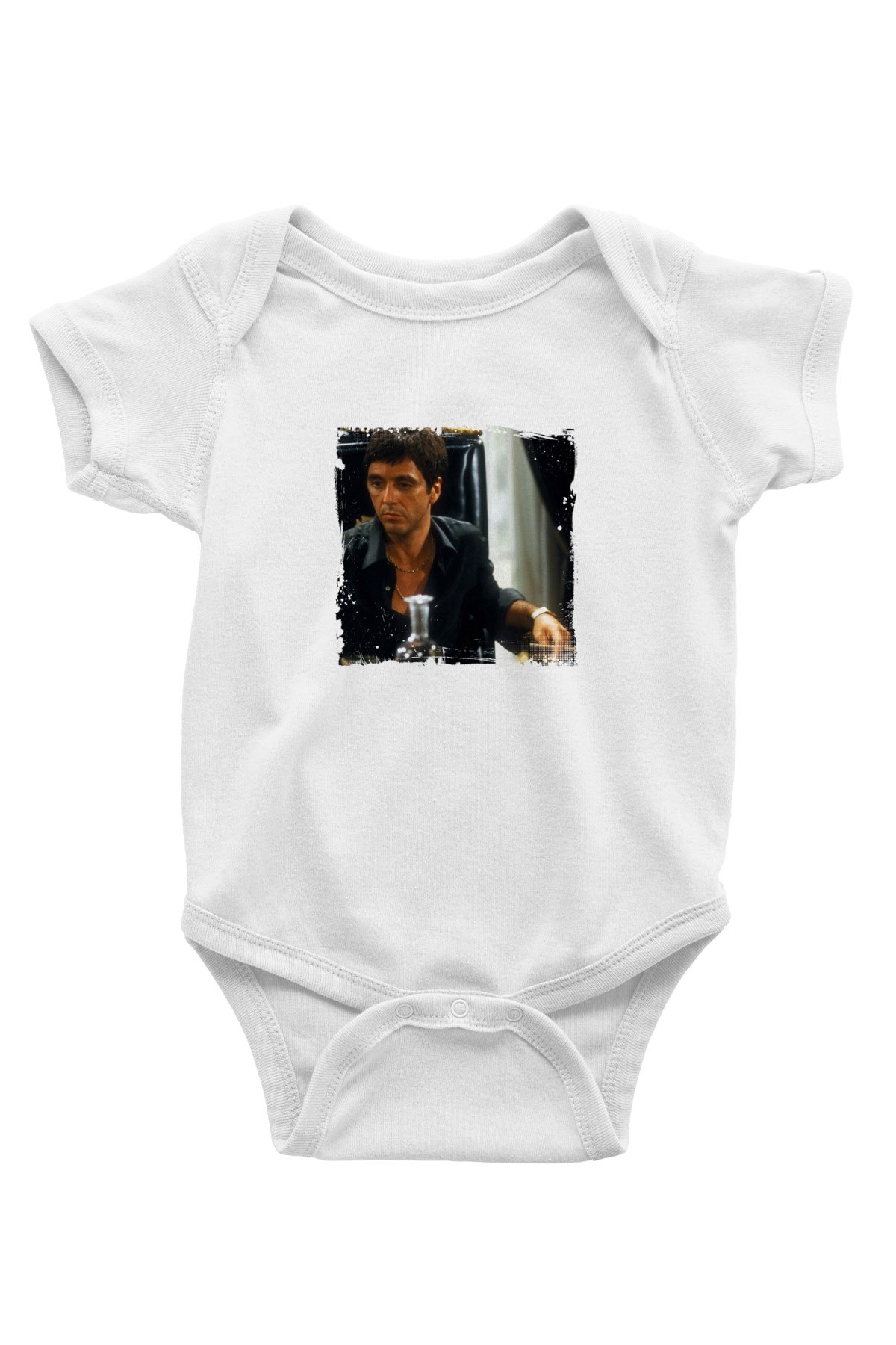 Al Pacino Unisex Baskılı Beyaz Bebek Body - Zıbın