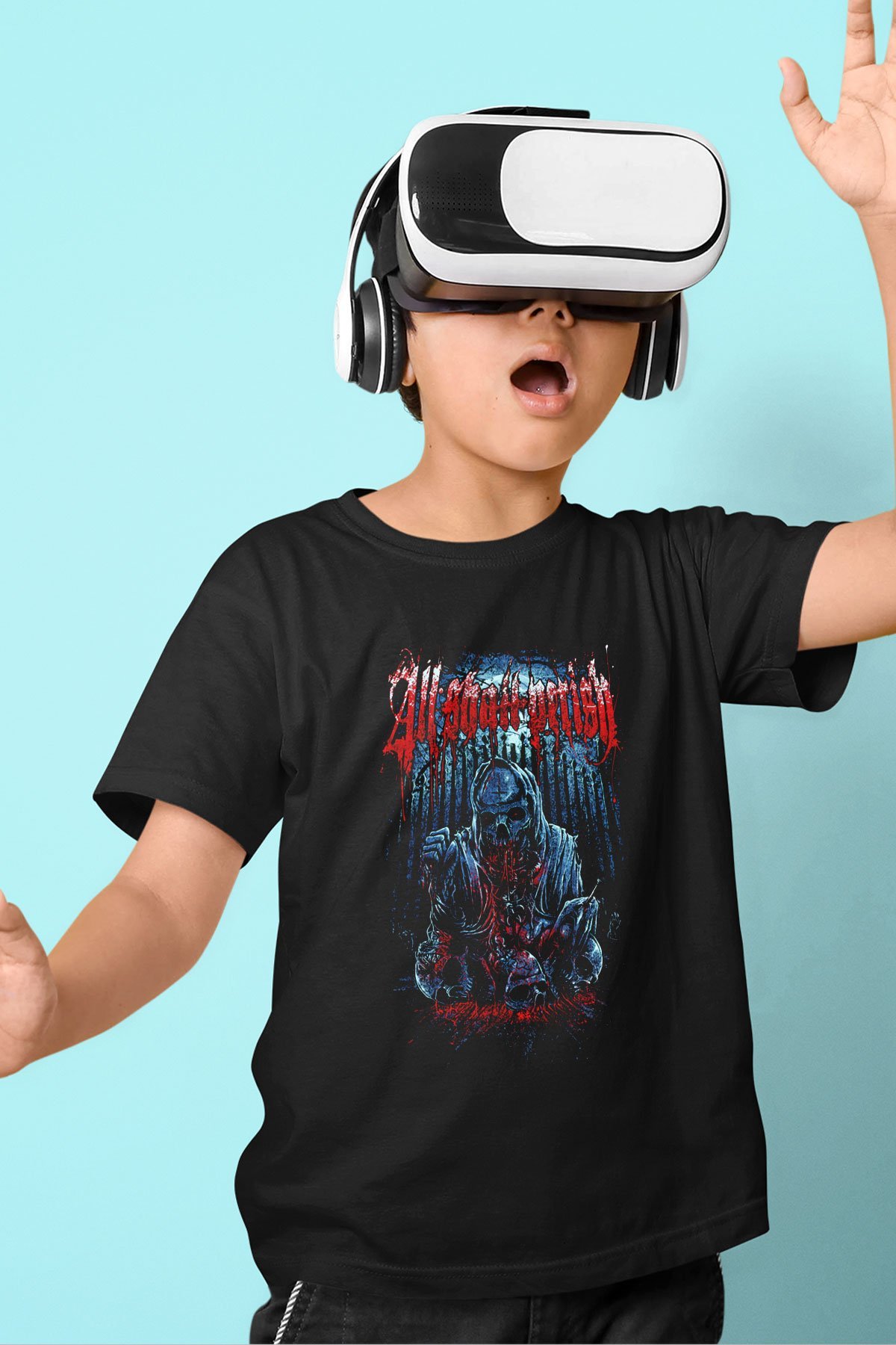All Shall Perish Baskılı Siyah Unisex Çocuk Tişört