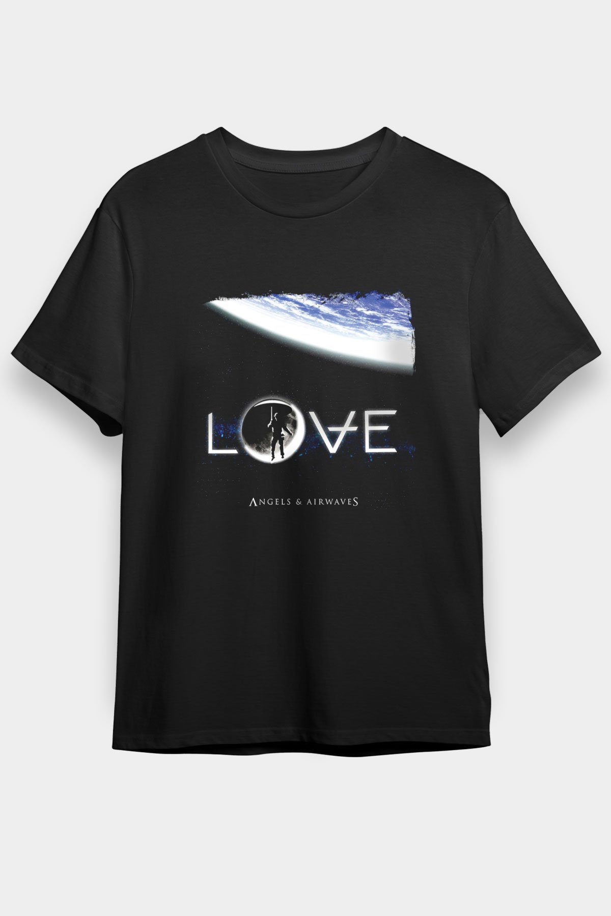 Angels and Airwaves Baskılı Unisex Siyah Tişört