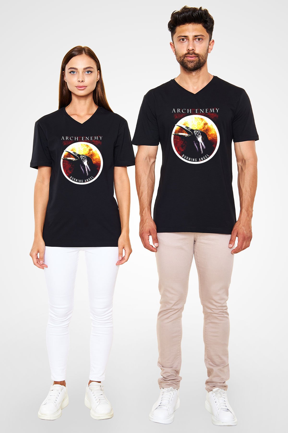 Arch Enemy Siyah Unisex V Yaka Tişört T-Shirt