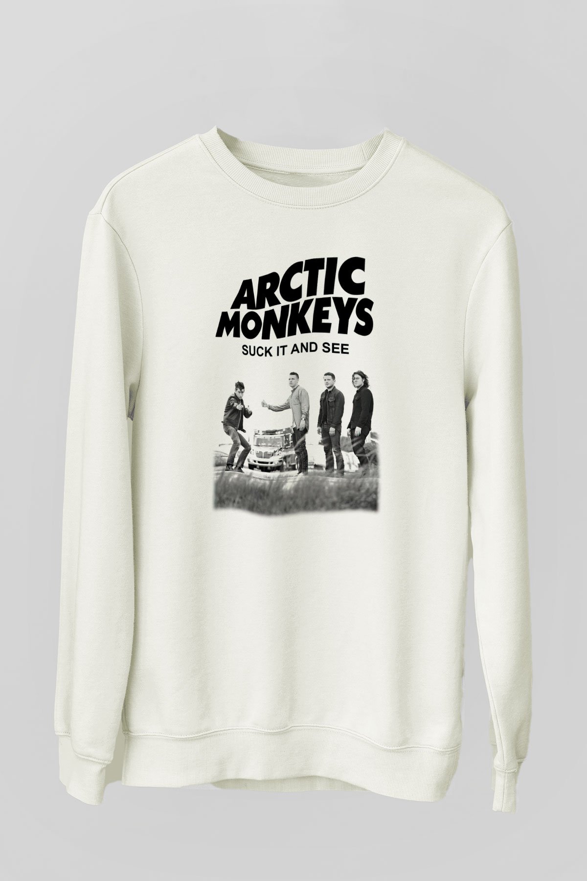 Arctic Monkeys Beyaz Unisex Sweatshirt
