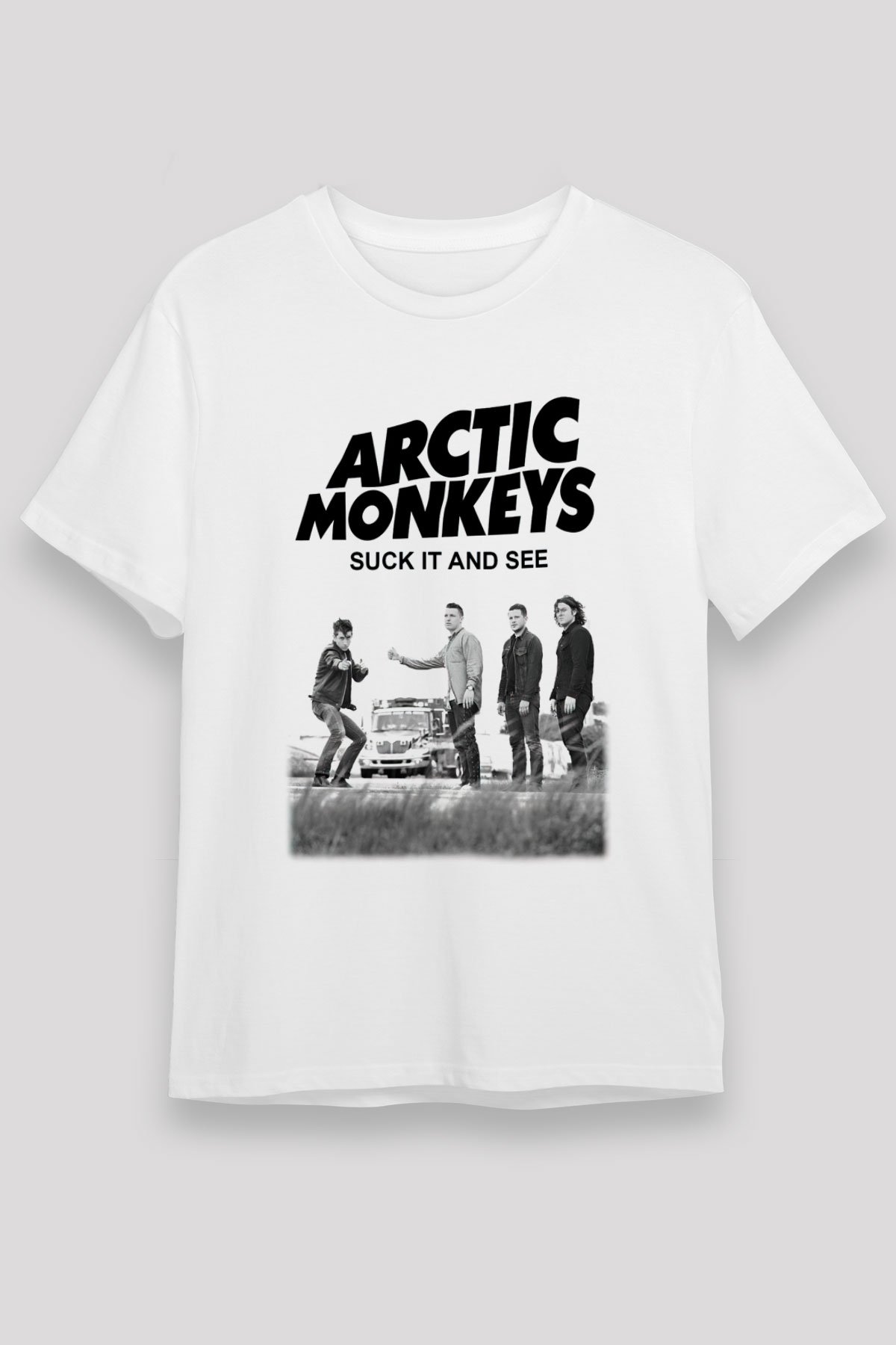 Arctic Monkeys Beyaz Unisex Tişört T-Shirt - TişörtFabrikası