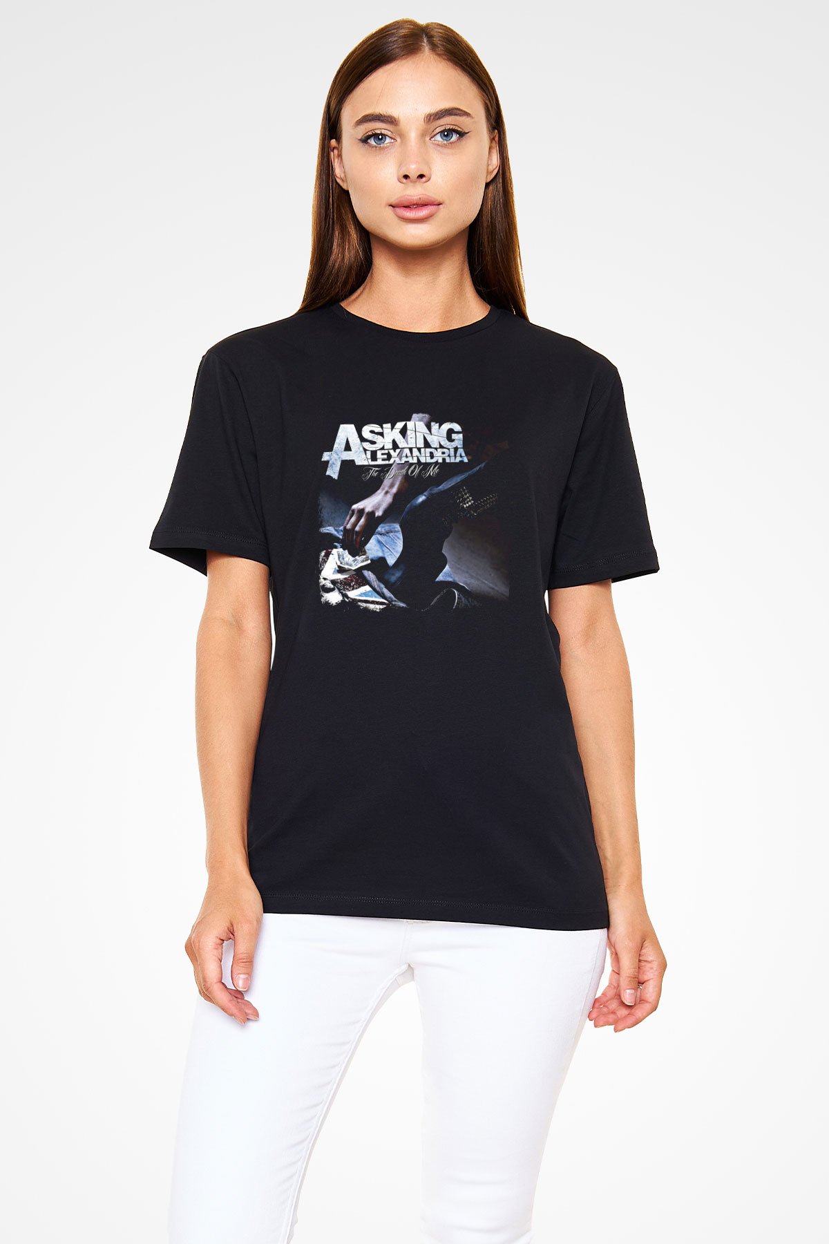Asking Alexandria Baskılı Unisex Siyah Tişört