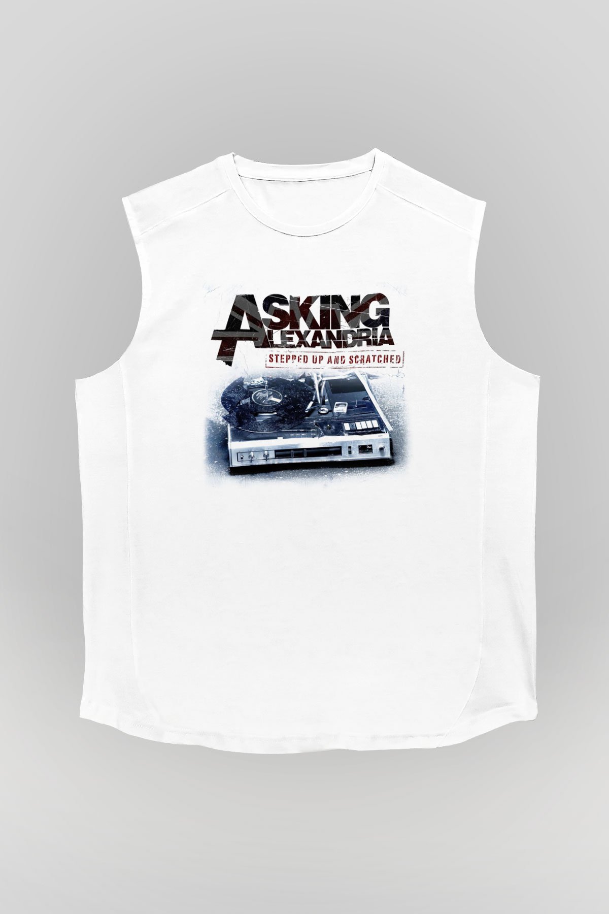 Asking Alexandria Beyaz Unisex Kolsuz Tişört